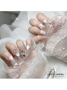 オーラネイル(Aura Nail)/大人可愛い春ネイル