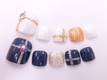 ネイルサロンクイール 宇都宮店(NAIL SALON QUILL)/ワンカラー+ラメライン