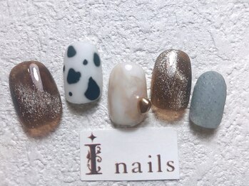 アイネイルズ 梅田店(I nails)/マグネット&砂ジェル¥8200