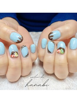 サロン ド ハナビ(salon de hanabi)/チョコミント風ネイル