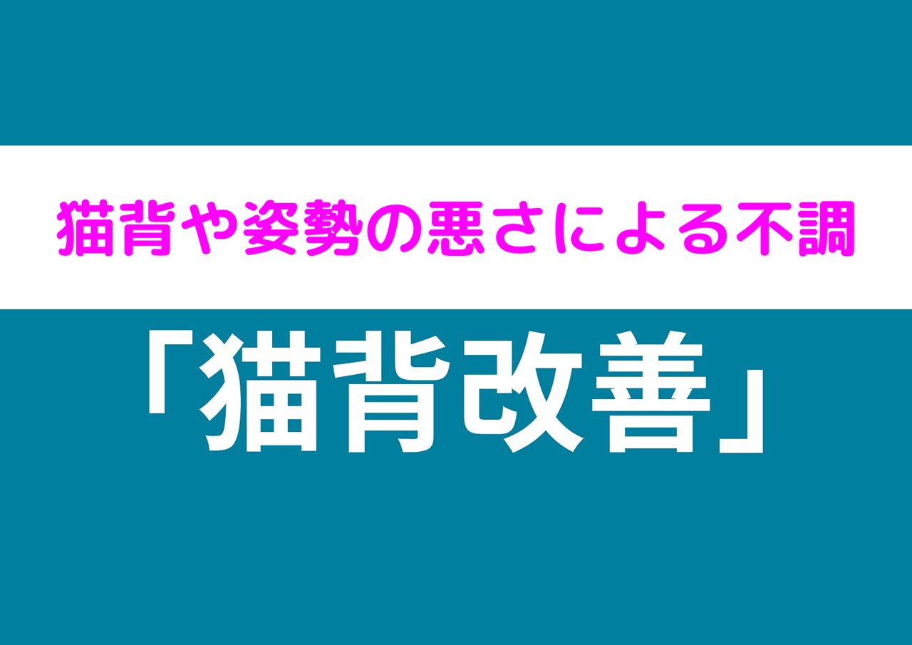 【4/28〜5/7限定】猫背が気になる方!首,肩,背中★姿勢改善コース★\7700→