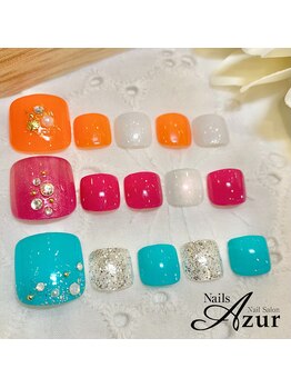 ネイルズアジュール 新潟亀田店(Nails Azur)/フット☆定額デザインAコース