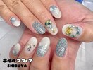ブルーネイル/クリスマスネイル