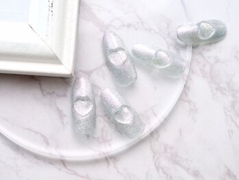 ネイル スパ ココプラス(Nail spa Cocoplus)/ぷっくりハート韓国ネイル¥8800