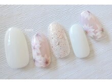 スリー 自由が丘(THREE)/スプリングフラワーネイル