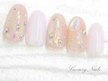 ラグジュアリーネイルズ オオミヤ(Luxury Nails Omiya)/ナチュラル*キラキラネイル