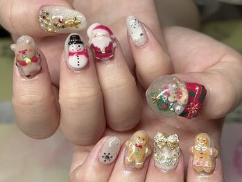 新宿3dネイル クリスマスネイル