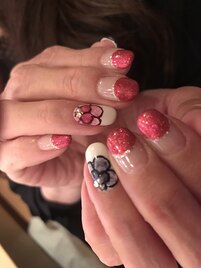 モケモケフラワーネイル♪