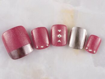 ネイルプラザ 河原町OPA店(NAIL PLAZA)/シルバーミラーネイル