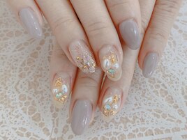 【ほり】パール☆キラキラネイル