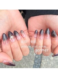 深いラメブラウンのスカルプ！