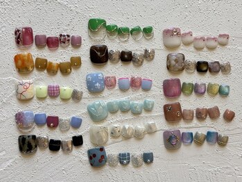 ネイルアンドアイ オリ 富雄店('oli)/フット季節のキャンペーンネイル