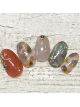 ネイルサロン クイル(QUILL)/８月白べっ甲（２）