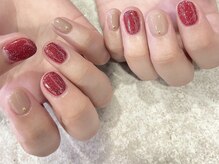 アミティー(amity)/赤フラッシュネイル☆