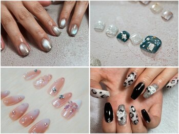 シュシュ(shushu)の写真/【コスパ重視派に◎】定額やアート、ストーンも思いのまま★華やか～シンプルまで自分だけのネイルに♪