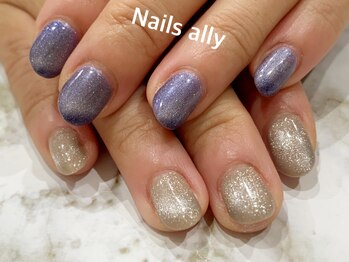 ネイルズアリー 立川店(Nails ally)/マグネットジェル×2カラー