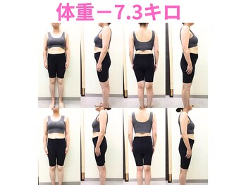 ダイエット専門整体サロン/－７．３キロ　ウエスト９．５cm