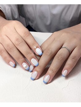 クリア(Clear)/ラメベースフレンチ