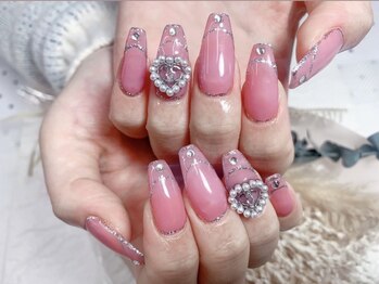 ヴィープラス(Vi+)/☆チップ長さ出し☆ピンクネイル