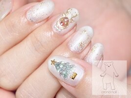ホワイトクリスマスネイル