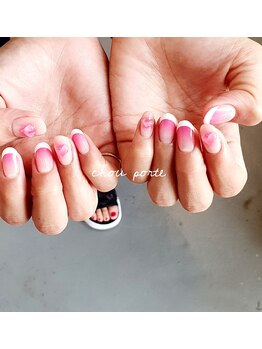 シュポルテ(chou porte)/ぷっくりハートネイル