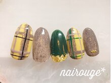 ネイル―ジュ 札幌大通店(nairouge*)/冬♪チェックネイル♪