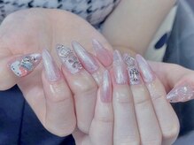 ダイアモンドネイルスタジオ 新宿店(Diamond Nail Studio)/チップ長さだし4本デザイン