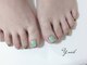 ワイネイル(Y.nail)の写真/【華やかな彩りを足元に…◇】多彩なサンプル＆手描きアートが人気！お仕事柄手元は派手に出来ない方にも◎