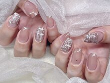 モカ 心斎橋(moca by Lee)/【Aina】ツイードネイル