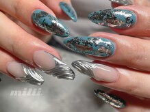 ミリネイルズ(milli nails)/ブルーシルバー
