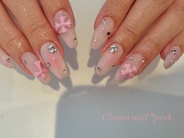 【フルアート】pink chrom