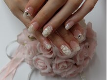 ネイルサロンミキ 横浜(MIKI)/結婚式ネイル人気手描き3D花薔薇