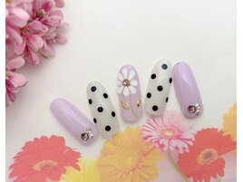 ドットお花ネイル