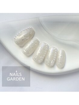 ネイルズガーデン(NAILS GARDEN)/ホワイトパールネイル