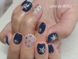 ネイビー×スターネイル☆