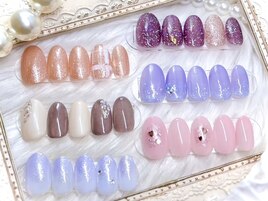 初回シンプルパールグロウネイル