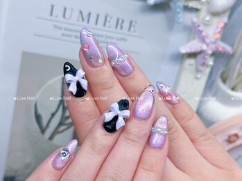 リュクス(LUXE)/紫系マグネットネイル