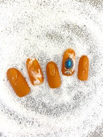 夏nail ターコイズストーン
