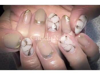 キャディーネイルズ(Caddy' Nails)/天然石風アートニュアンスミラー