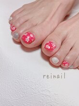 レイネイル(Reinail)/【フット】小花チェリーピンク