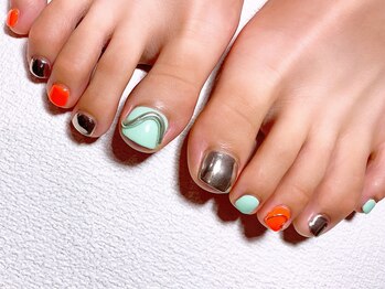 ネイルマジック 仙台一番町店(NAIL MAJIC)/ミラーフットネイル☆