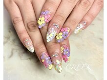 クリーク(CREEK)/春カラーホログラム生花スカルプ