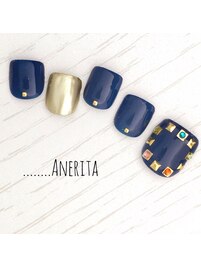 マルチカラースタッズネイル