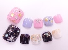 ネイルサロンクイール 宇都宮店(NAIL SALON QUILL)/ワンカラー+雪の結晶