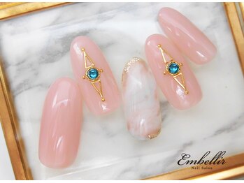 アンベリール 横浜店(Embellir)/(948)天然石風タイダイネイル