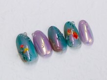 ソウ 難波店 nail salon Sou/オーロラ☆水滴nail