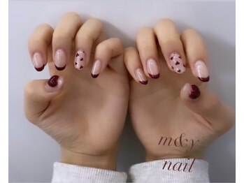 エムアンドワイ マリアンドユウ(M&Y mari&you)/ハートのフレンチネイル