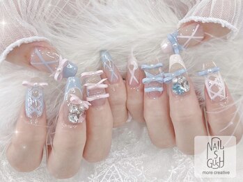 ネイルズガッシュ 川崎店(NAILsGUSH)/りぼん/ワンホン/フレンチ