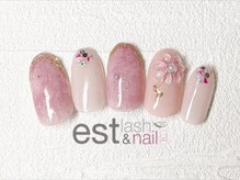 エストラッシュアンドネイル 銀座店(est lash&nail)/ぷっくりフラワーネイル