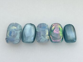 アイネイルズ 池袋店(I-nails)/ブルーチェックマグネット